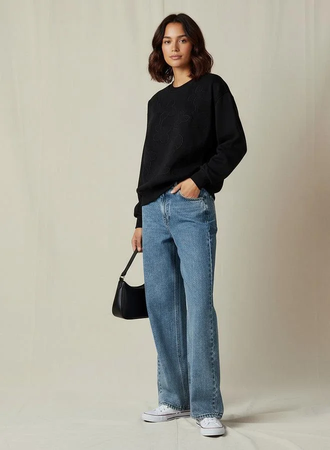 2Xtremz 2Xtremz Regular Fit Sweatshirt with Embroidery