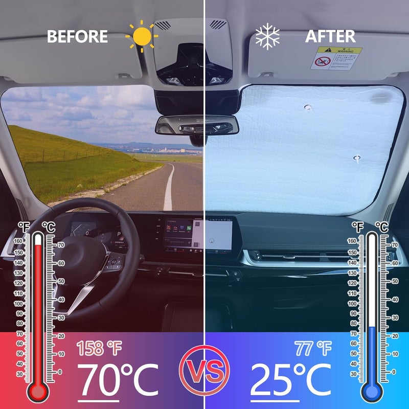 Qiosreui غطاء شمس أمامي للسيارة Qiosreui لسيارة BMW X1 U11 2023-2024 - Image 2
