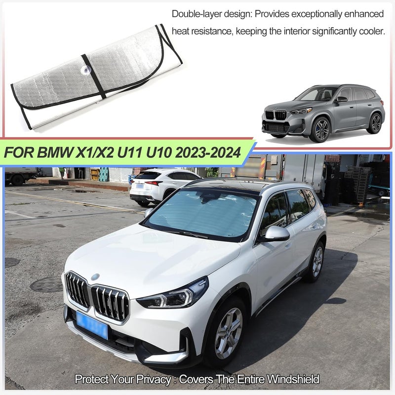 Qiosreui غطاء شمس أمامي للسيارة Qiosreui لسيارة BMW X1 U11 2023-2024 - Image 4