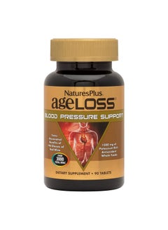 Naturesplus Ageloss Blood Pressure Support 90 Tablets With Trans Resveratrol & 1200 Mg Of Whole Foods Vegetarian Gluten Free 30 Servings