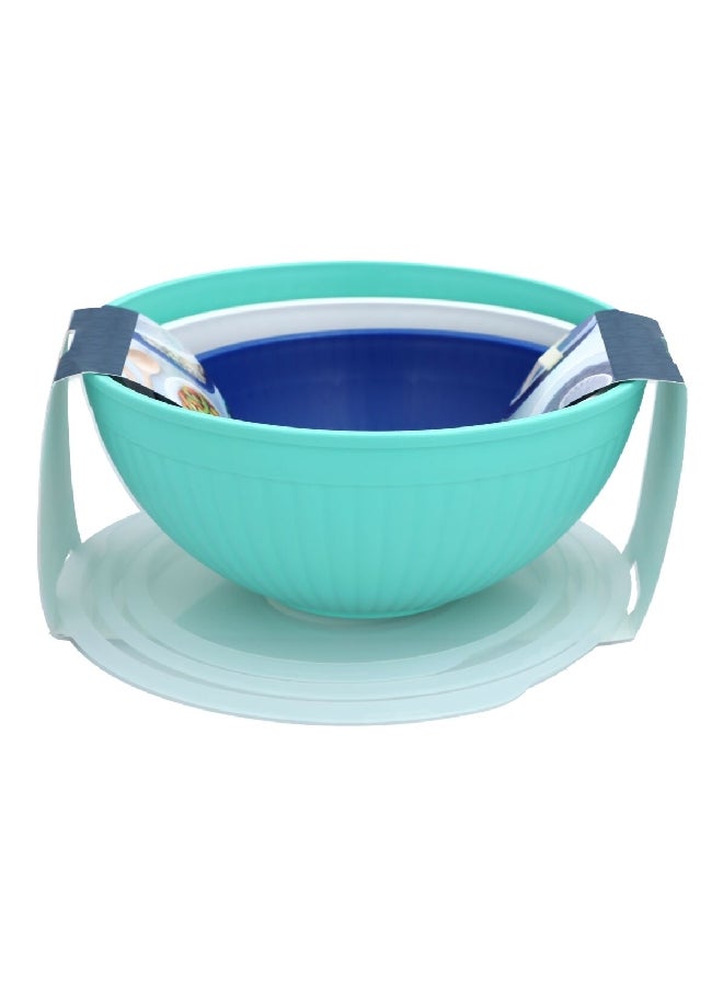 NORDICWARE 6-Piece Microwave Safe Round Polypropylene Covered Bowl Set Multicolour 4.73 L 69506  - Image 3