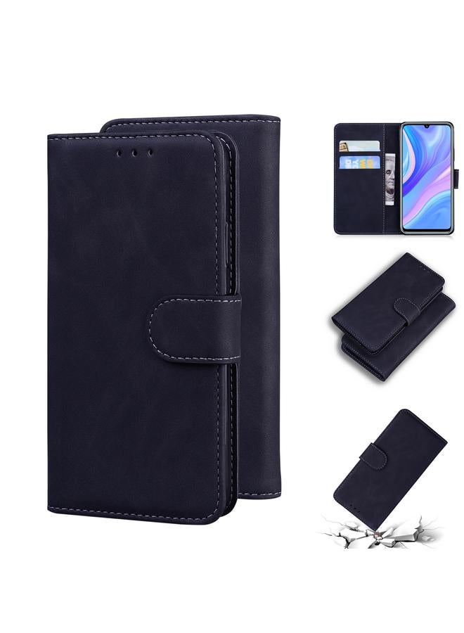 erorex Case For Huawei Enjoy 10s / P Smart S / Y8p Skin Feel Pure Color Flip Leather Phone Case - Image 1