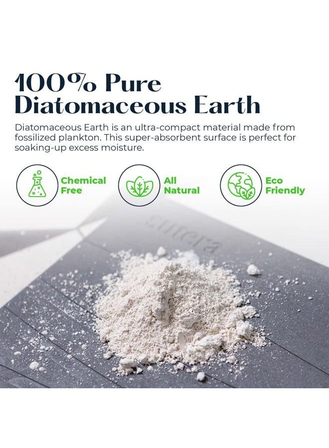 SUTERA Stone Bath Mat, Diatomaceous Earth Shower Mat, Non-Slip Super Absorbent Quick Drying Bathroom Floor Mat, Natural, Easy to Clean (23.5 x 15 Gray) - Image 2