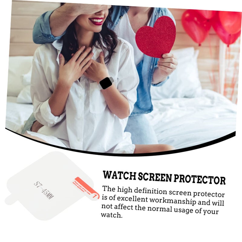 6 Pack Anti Scratch TPU Screen Protector Film For Watch Series Easy Installation HD Clear - Image 4
