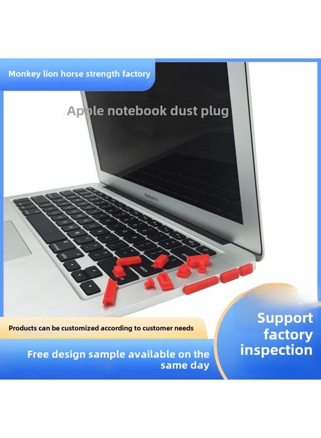 Notebook Dustproof Waterproof Plug For Apple Computer Dustproof Plug MacBook Dustproof Plug Air/retina13-Color:Orange-Size:Apple Pro Special Dust Plug 9 Pieces - Image 2