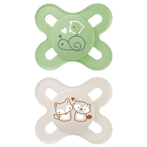 MAM Original Start Matte Baby Pacifiers Binky for 03 Months BPAFree Silicone Nipple Easy to Clean Best for Newborn Babies Developed with Medical Experts 2 Count Binkies with Sterilizer Case
