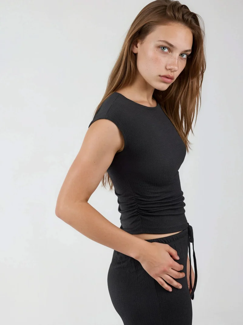 Busem BUSEM Wide Leg Trousers with Drawstring Waist