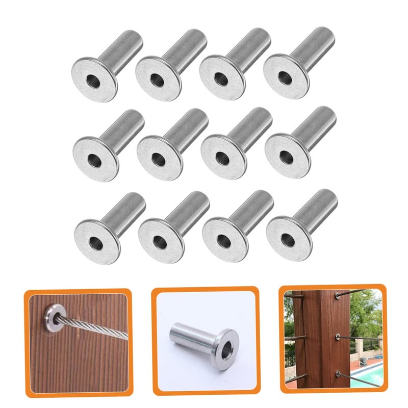 Gadpiparty 60pcs Cable Railing Sleeves Durable Wire Rope Protectors for Deck and Stair Railing Projects Weatherproof Design for Indoor Outdoor Use - Image 5