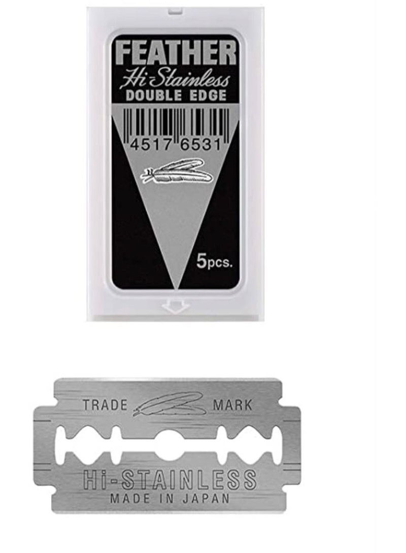 Feather 5Pcs Double Razor Blades - Image 1