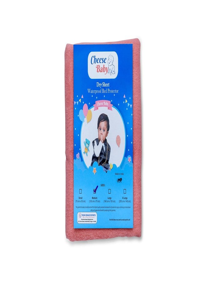 cheesebaby - Baby Drysheet Bed Protector (L -140cm x 100 cm, Salmon Rose) - Image 1