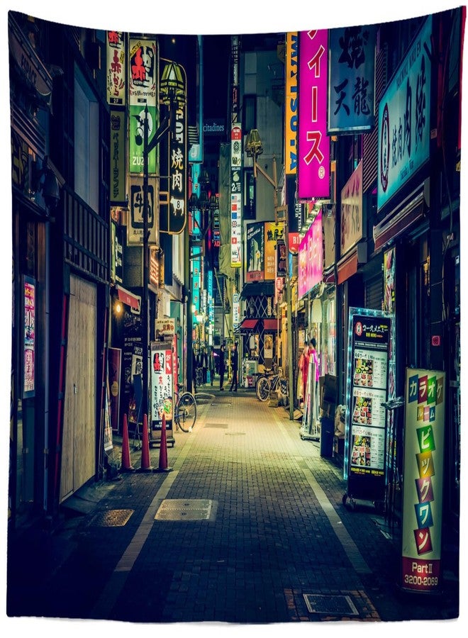 Loccor 60''x40'' Japan Street Tapestry Japan Night Street Signboard Billboards Street Night View Tapestry Wall Hanging for Kids Adults Party Decoration Living Room Bedroom Dorm Decor - Image 2