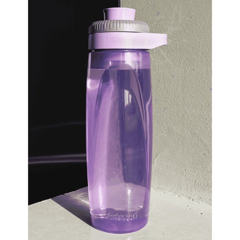 sistema زجاجة ماء سعة 900 مل مع غطاء لولبي خالية من BPA للأطفال، المدرسة، المكتب، الصالة الرياضية والسفر - بنفسجي - Image 4