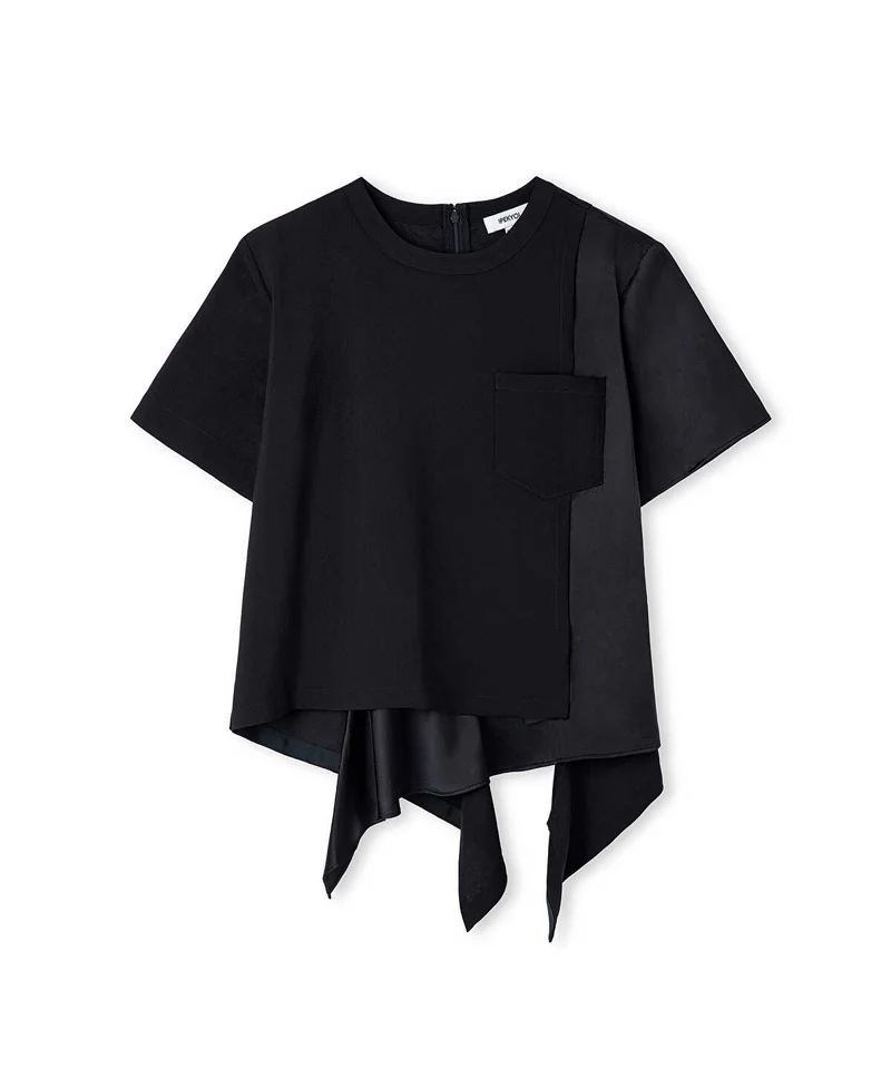 Ipekyol  Mixed-Media Shoulder-Pad Blouse for Women | Best Price UAE