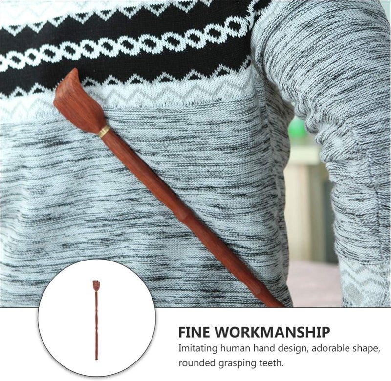 كلاراكو كلاركوا، قطعتان من أداة خدش الظهر، أداة خدش الظهر المصنوعة من الخيزران، أداة دغدغة ذاتية التدليك لتخفيف الحكة - Image 5