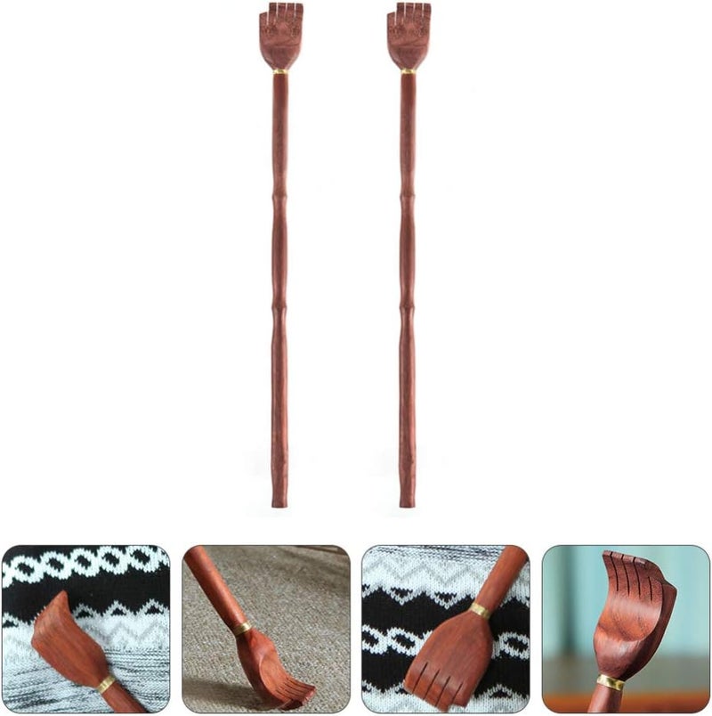 كلاراكو كلاركوا، قطعتان من أداة خدش الظهر، أداة خدش الظهر المصنوعة من الخيزران، أداة دغدغة ذاتية التدليك لتخفيف الحكة - Image 4