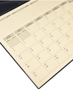 FIS FIS Year Planner 2025 (Arabic/English) with PVC Desk Blotter and Italian PU Flap, Black - FSDKPAE25BK  - Image 3
