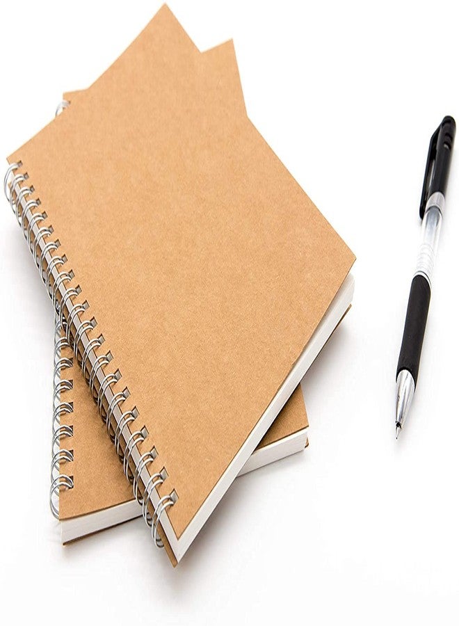 INNAXA A5 Soft Cover Spiral Notebook Journal 2-Pack, Blank Sketch Book Pad, Wirebound Memo Notepads Diary Notebook Planner with Unlined Paper, 100 Pages/ 50 Sheets - Image 1
