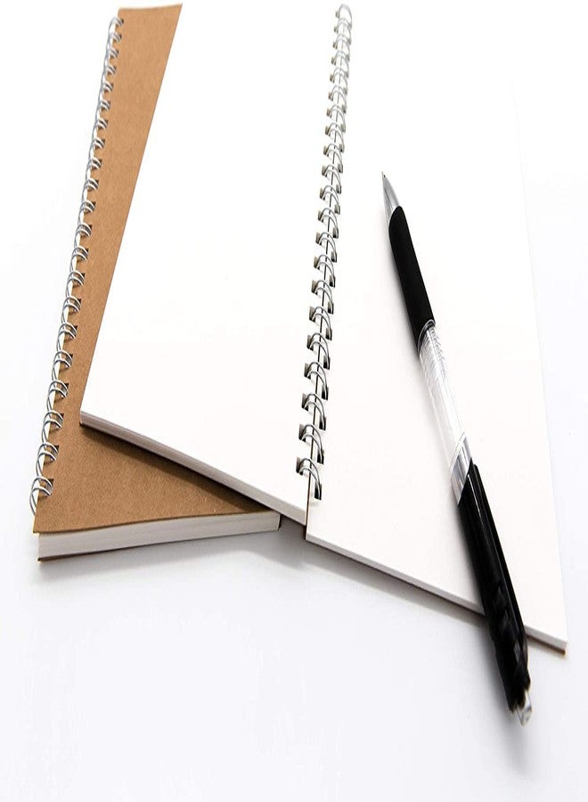 INNAXA A5 Soft Cover Spiral Notebook Journal 2-Pack, Blank Sketch Book Pad, Wirebound Memo Notepads Diary Notebook Planner with Unlined Paper, 100 Pages/ 50 Sheets - Image 3