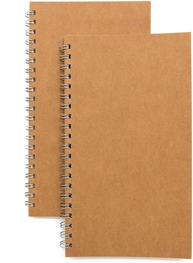 INNAXA A5 Soft Cover Spiral Notebook Journal 2-Pack, Blank Sketch Book Pad, Wirebound Memo Notepads Diary Notebook Planner with Unlined Paper, 100 Pages/ 50 Sheets - Image 2