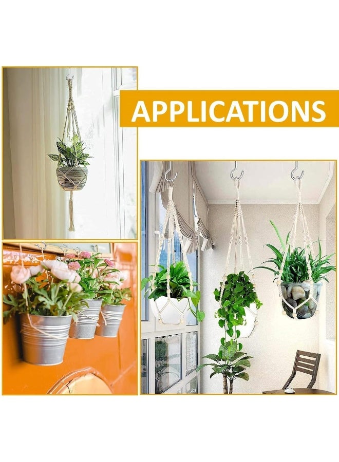 Biella 10Pcs Screw-In Hook Gi Self-Tapping Screw Hooks Open Eye Hooks For Home Hanging PlantsOfficeOutdoor Use Lighting Hook Racks Etc 2.6Mm - Image 4