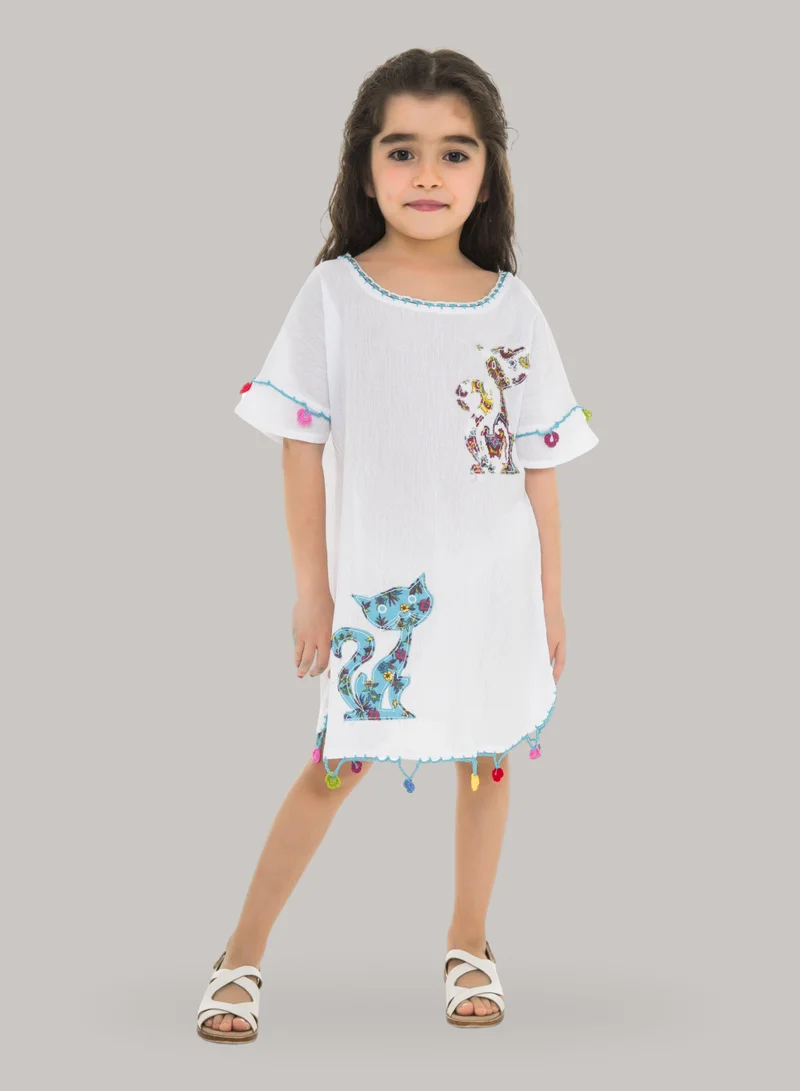 Just Nature Cat Dress with Aplique
