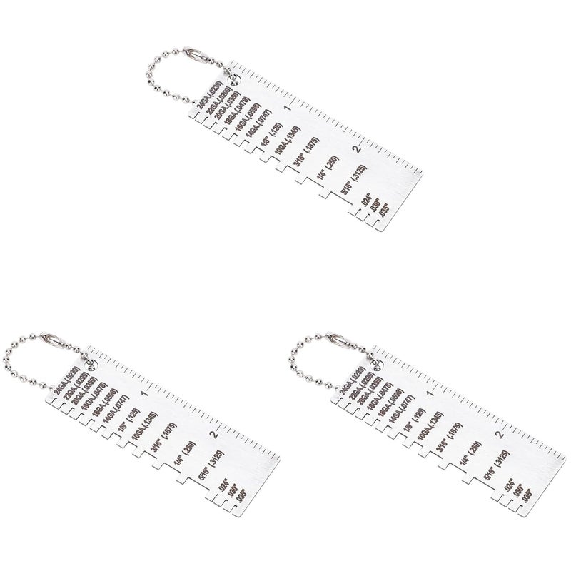 LiebeWH Wire Metal Sheet Thickness Stainless Steel Welding Gage Clarity Reading Plated Size Inspection Tool - Image 1