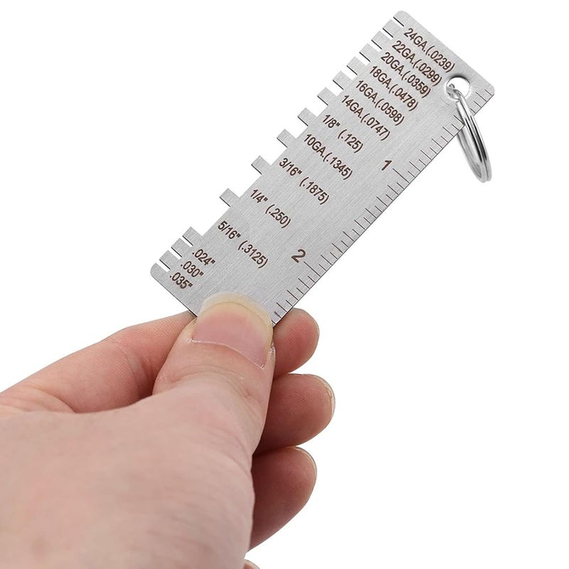 LiebeWH Wire Metal Sheet Thickness Stainless Steel Welding Gage Clarity Reading Plated Size Inspection Tool - Image 3
