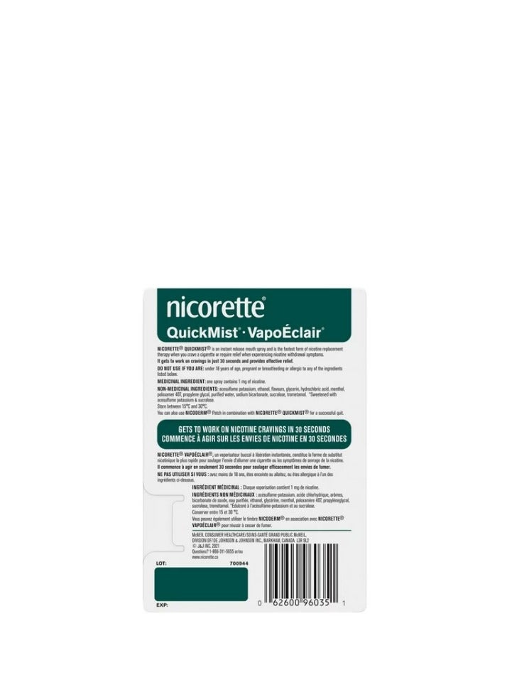 نيكوريت فريش مينت كويك ميست SPRAY – 1 ملغ، 150 رشة - Image 4