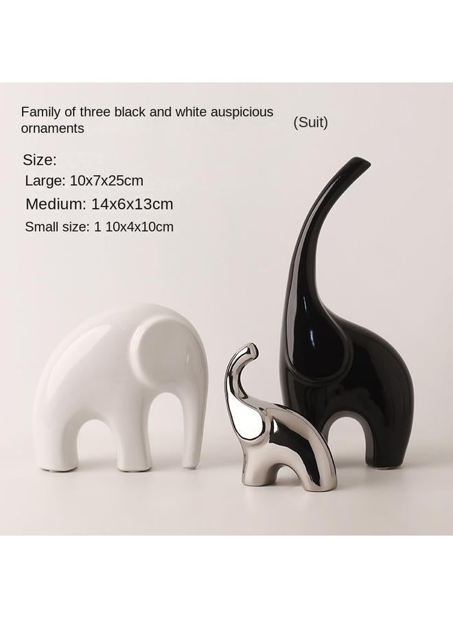Bluejw Behanmei Modern Jingdezhen Ceramic Elephant Home Crafts Living Room Wine Cabinet TV Cabinet Housewarming Gift Ornaments - Image 1