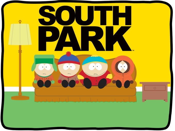 BLANKET SOUTHPARK BLANKET COLLECTIBLE SOUTHPARK SOFT FLEECE THROW FEATURING KYLE STAN ERIC KENNY 45 X 60 OFFICIALLY LICENSED