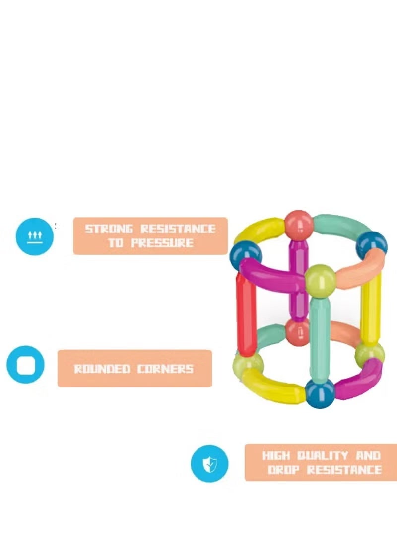 Magnetic 3D Magnetic Building Blocks - 42 Pieces Educational Shape Building Blocks for Kids - Image 2