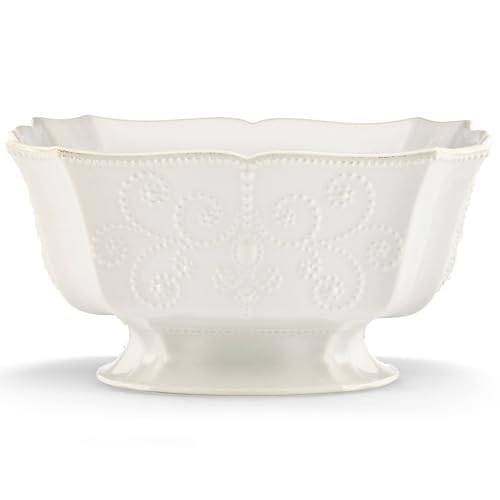 Lenox French Perle Footed Centerpiece Bowl White
