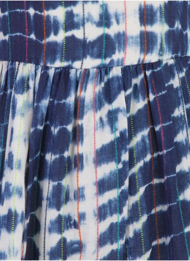 Styli Tie-Dye Tiered Strappy Dress