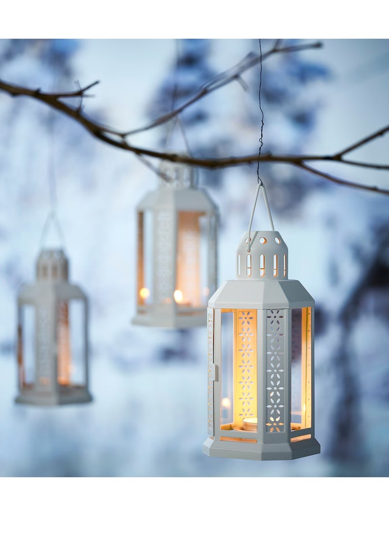 erorex Lantern for tealight, in/outdoor, white, 22 cm  - Image 5