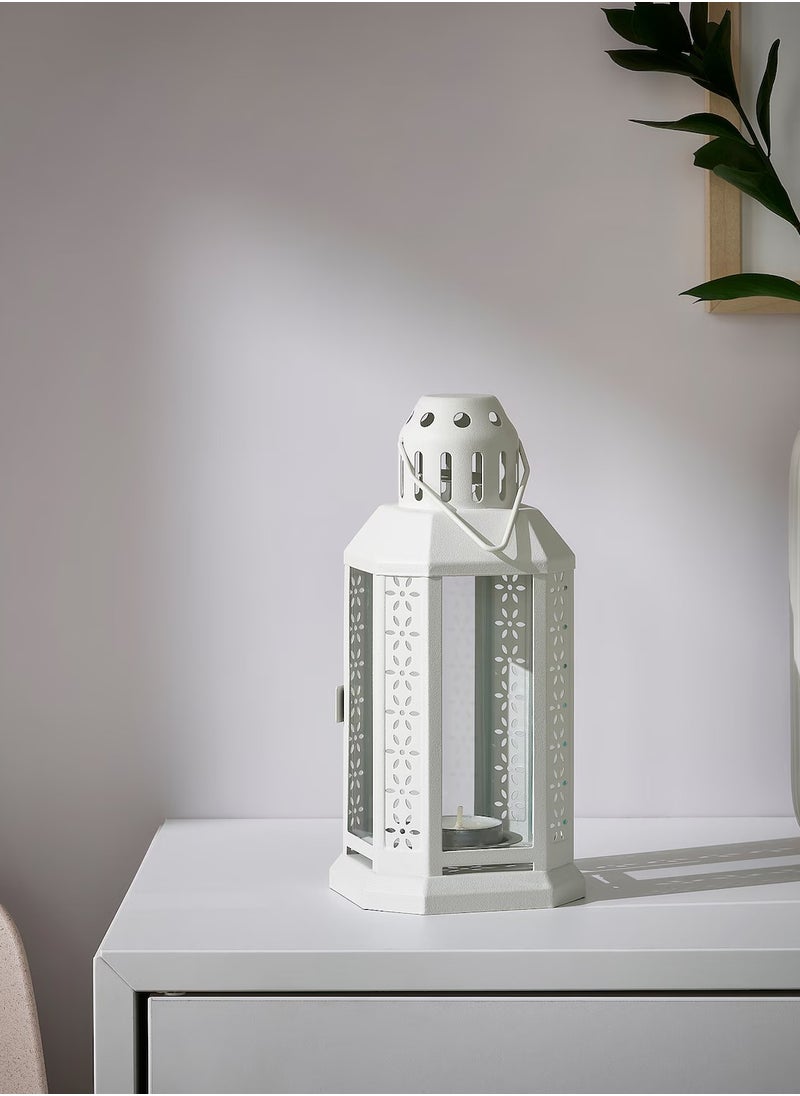 erorex Lantern for tealight, in/outdoor, white, 22 cm  - Image 2