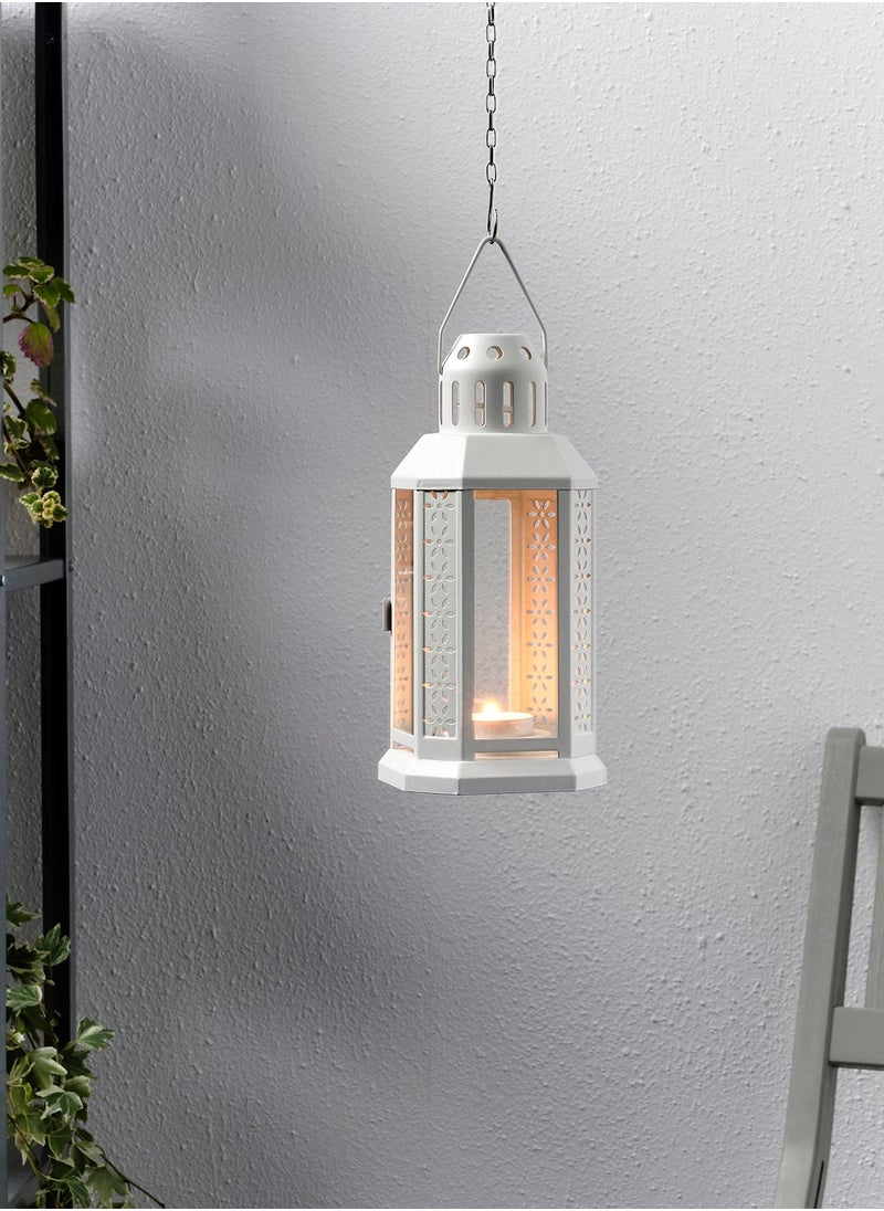 erorex Lantern for tealight, in/outdoor, white, 22 cm  - Image 4