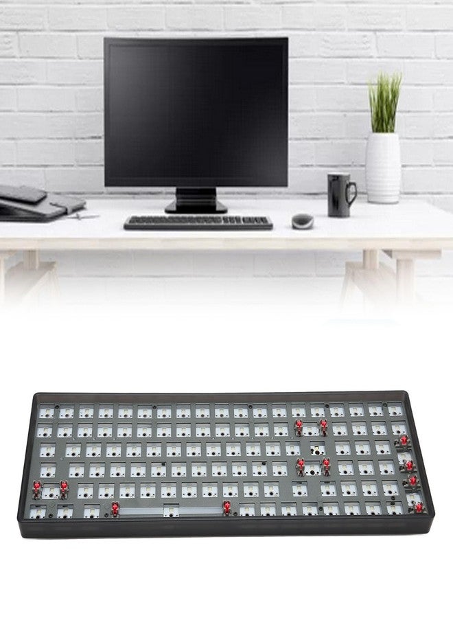 Yoidesu Custom Gaming Keyboard, RGB Modular DIY Mechanical Keyboard Kit, 75% 100 Keys Hot Swappable BT 5.0 2.4GHz Wired Keyboard PCB Mounting Plate Kit, Programmable (Black) - Image 5