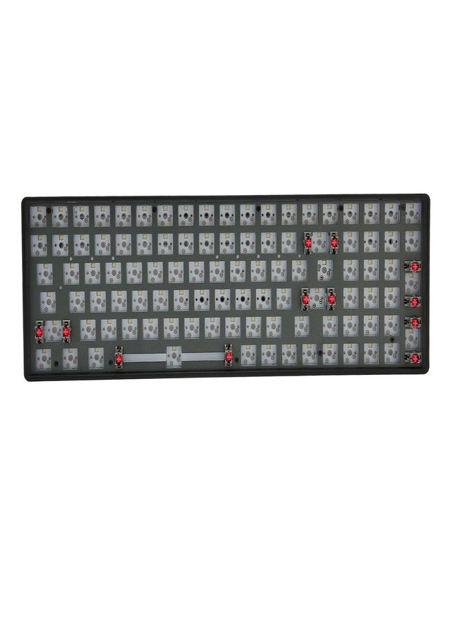 Yoidesu Custom Gaming Keyboard, RGB Modular DIY Mechanical Keyboard Kit, 75% 100 Keys Hot Swappable BT 5.0 2.4GHz Wired Keyboard PCB Mounting Plate Kit, Programmable (Black) - Image 1