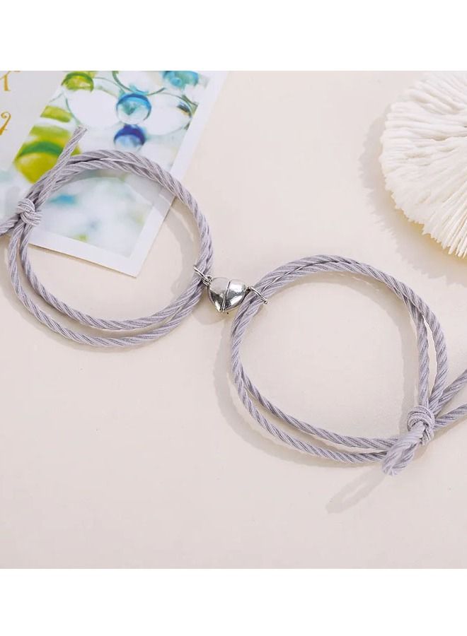 Two love bracelets for men and women adjustable with heart design distinctive friendship bracelets and bracelets