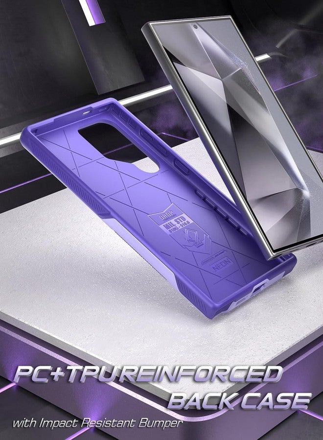 Poetic Neon Series Case Compatible with Galaxy S24 Ultra 5G 6.8 inch, Dual Layer Heavy Duty Tough Rugged Lightweight Slim Shockproof Protective Cover Case, Purple - Image 5