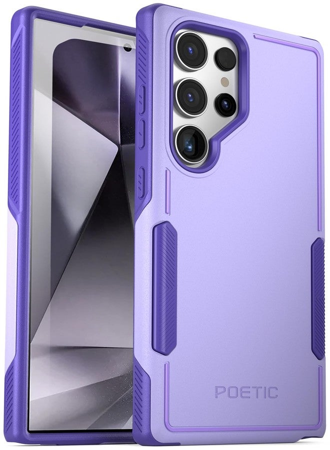 Poetic Neon Series Case Compatible with Galaxy S24 Ultra 5G 6.8 inch, Dual Layer Heavy Duty Tough Rugged Lightweight Slim Shockproof Protective Cover Case, Purple - Image 1