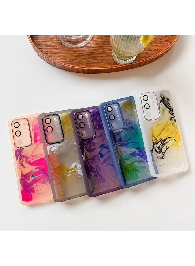 Zaboon Case For Huawei P40 Pro Oil Painting Electroplating TPU Phone Case - Image 4