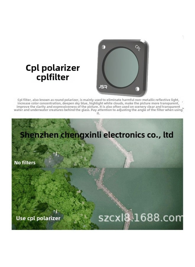 JUNESTAR Suitable For DJI Action2 Dajiang Sports Camera Accessories Cpl Polarization Filter ND Light Reducing Mirror-Color:ACTION2 CS MCUV JSR-1339-01  - Image 4