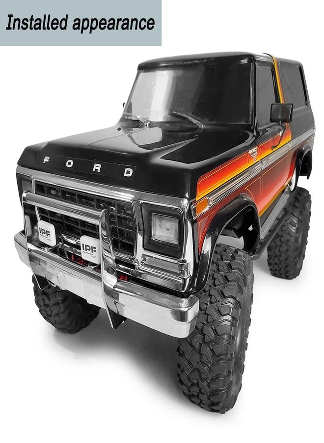 MOHERO موهيرو مصد أمامي معدني مع 2 مصباح LED لسيارة 1/10 TRX4 برونكو RC زاحف ملحقات - Image 2