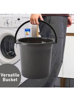 Kuber Industries Kuber Industries Set of 4 Bathroom Combo Set | Tub-Bucket-Mug & Stool Combo Set for Bathroom | Bathing Set | Bathware Set | Modern Bathroom Accessories Set | Gray  - Image 5