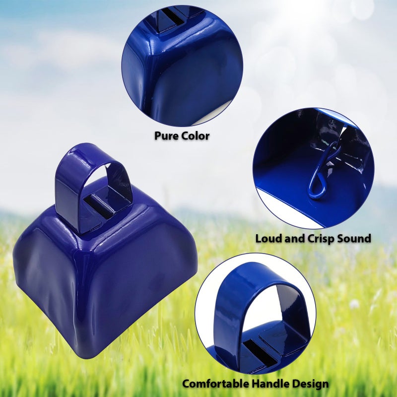 Mini Cow Bells: 12 Pack Loud And Clear Sound Noise Makers - Sturdy Metal Construction Compact Portable Noise Makers For Sports Events, Parties, Music Classes - Image 4