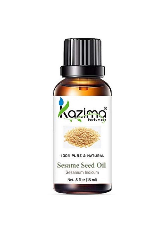 KAZIMA Sesame Seed Cold Pressed Carrier Oil - 100% Pure Natural & Undiluted For Skin Care & Hair Care (15Ml) - Image 3