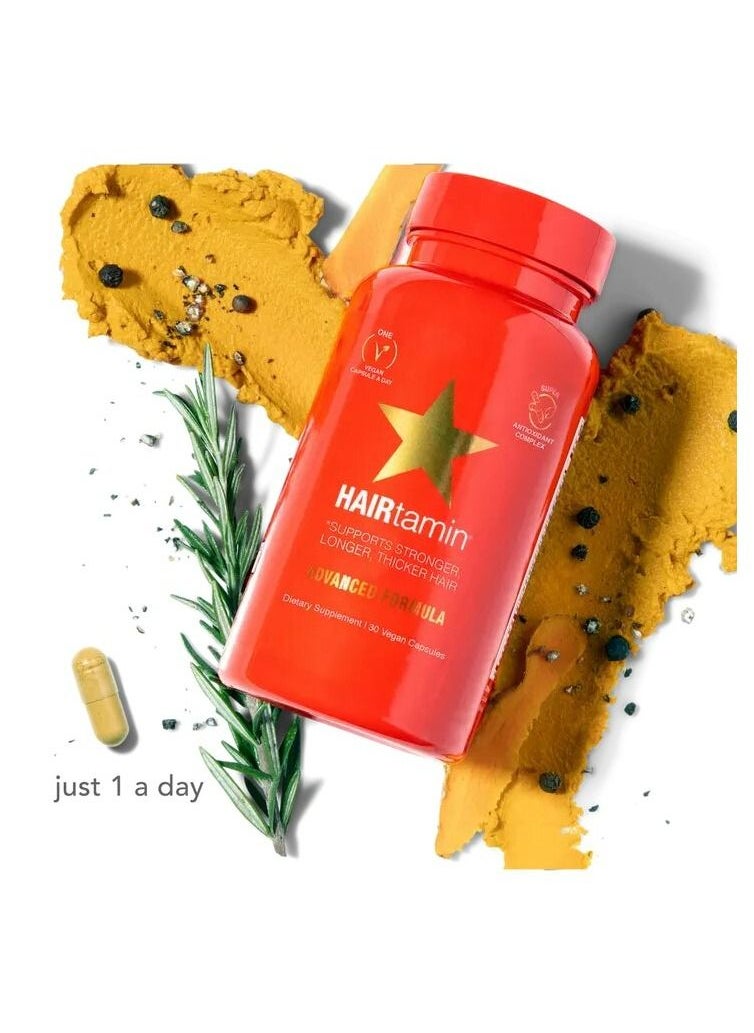 HAIRTAMIN - Hair Advanced Formula Dietary Supplement 30 Capsules - Image 1