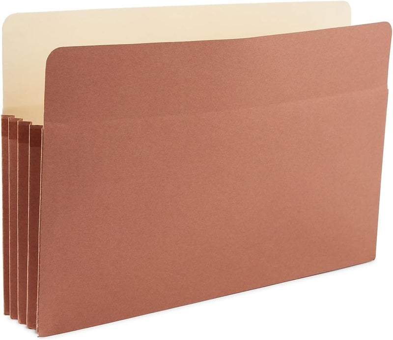 Staples Reinforced Expanding File Pocket Folder - Letter Size, 3.5" Expansion, Brown, 25 Pack - Image 1