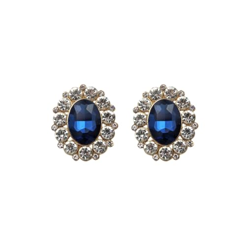Douqu A Pair of Fashion Removeable Blue Crystal Rhinestone Wedding Boots Shoe Clips Shoe Charms Jewelry - Image 1